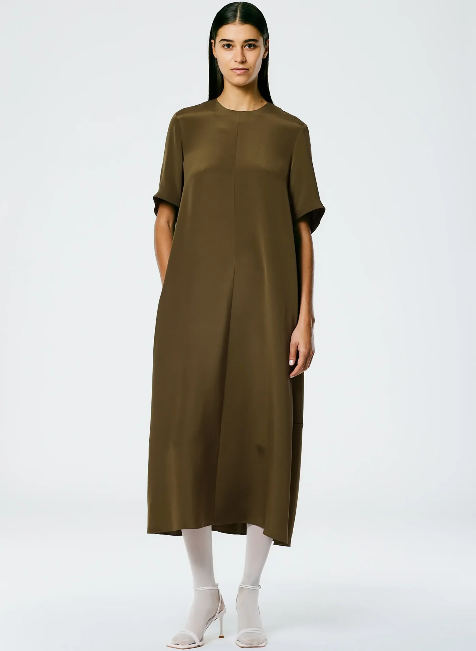 4 Ply Silk T-Shirt Dress-Tibi Discount