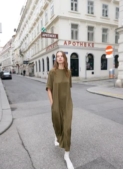 4 Ply Silk T-Shirt Dress-Tibi Discount