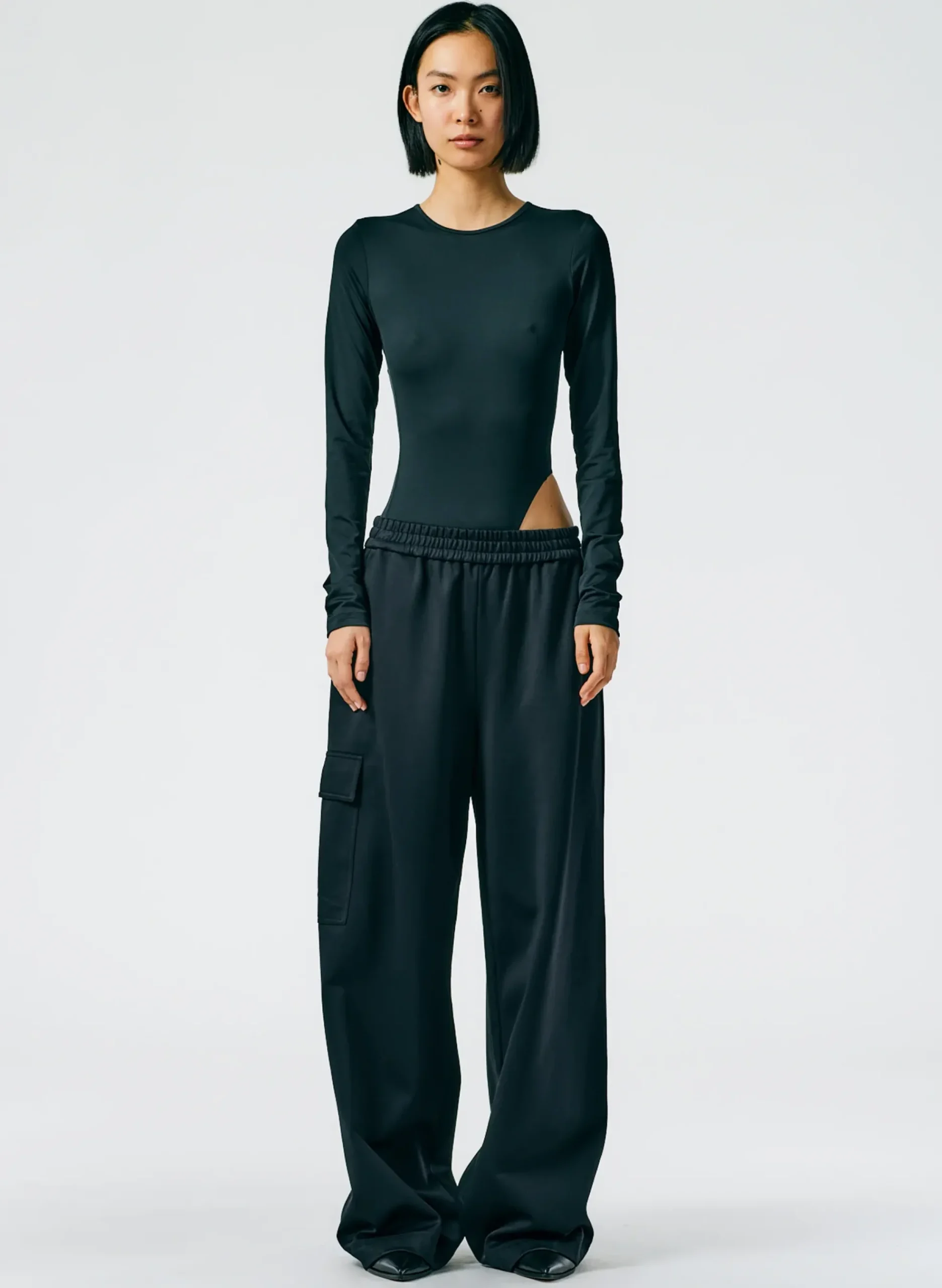 Active Knit Wide Leg Pull On Pant-Tibi Fashion