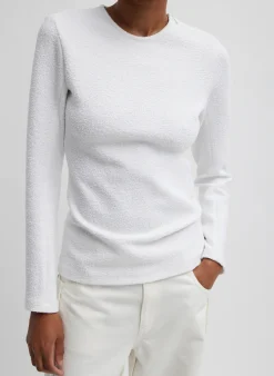 Boucle Knit Long Sleeve Circular Top-Tibi Clearance