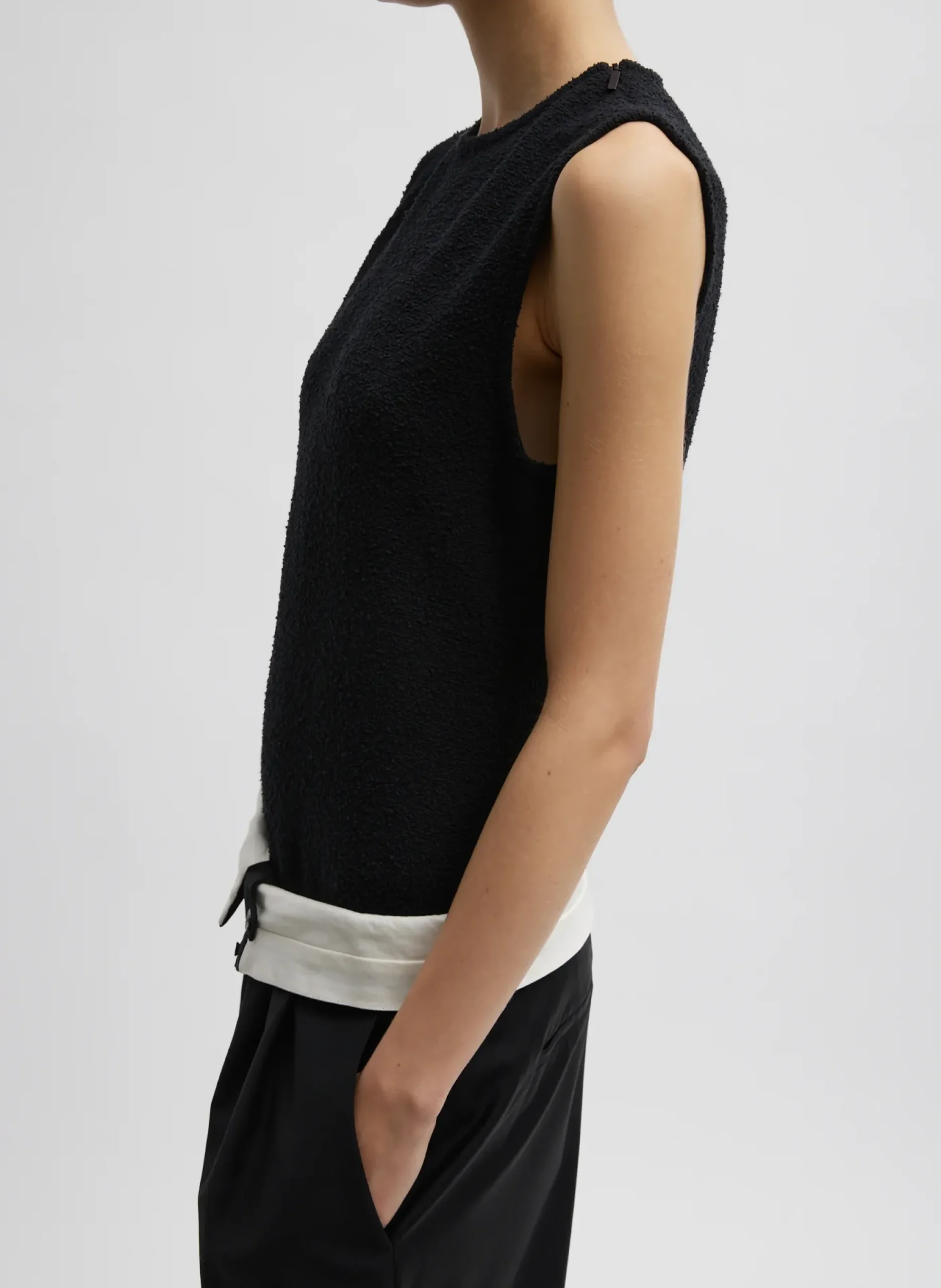Boucle Knit Sleeveless Top-Tibi Sale
