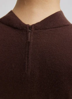 Cashmere Silk Blend Mock Neck Easy Sweater-Tibi Online