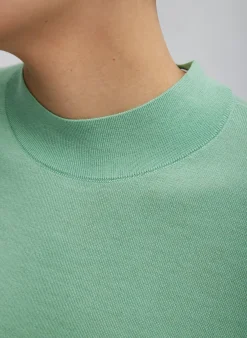 Cashmere Silk Blend Mock Neck Easy Sweater-Tibi Discount