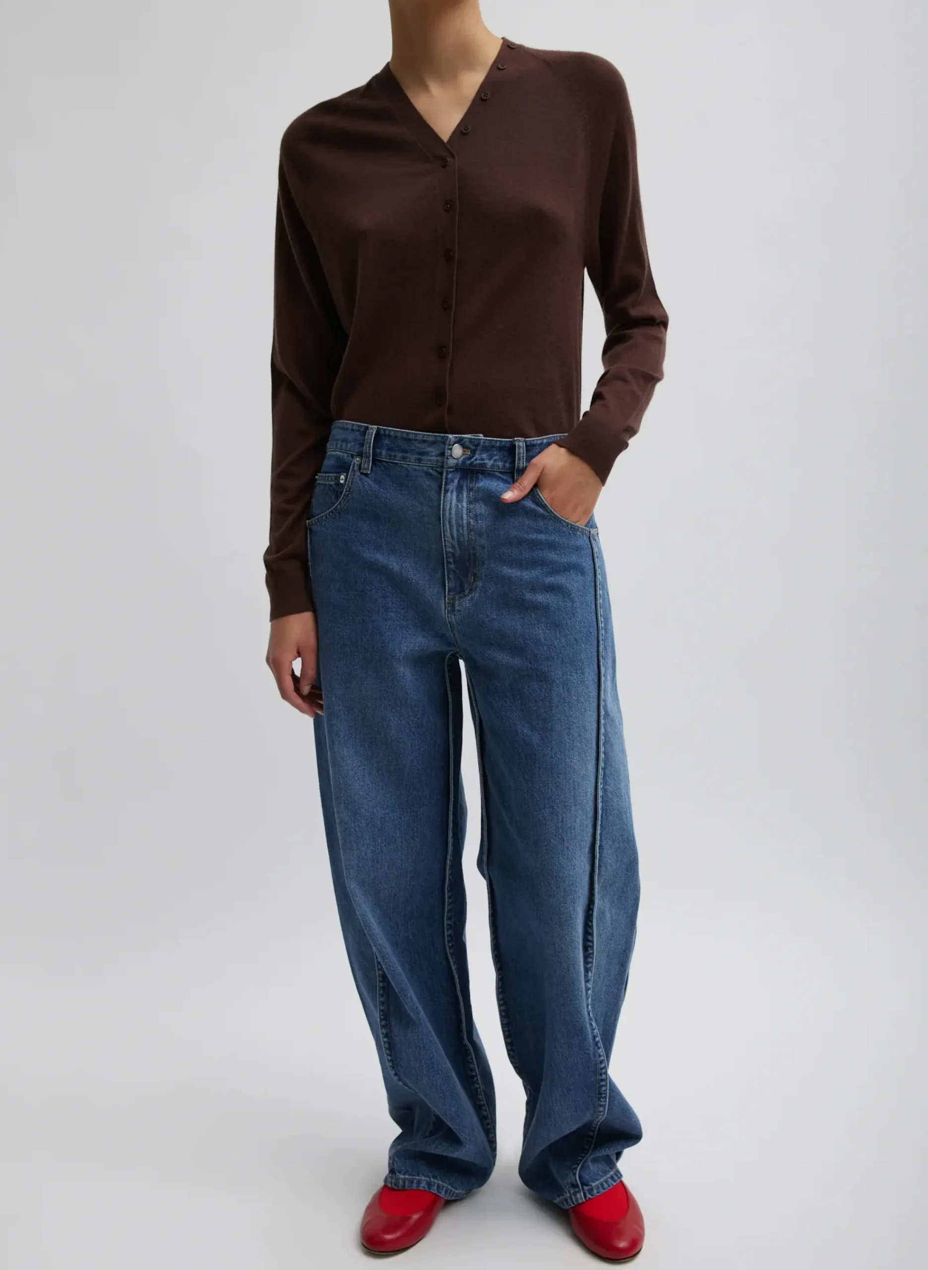 Cashmere Silk Blend Slim Cardigan-Tibi Sale