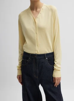 Cashmere Silk Blend Slim Cardigan-Tibi Sale