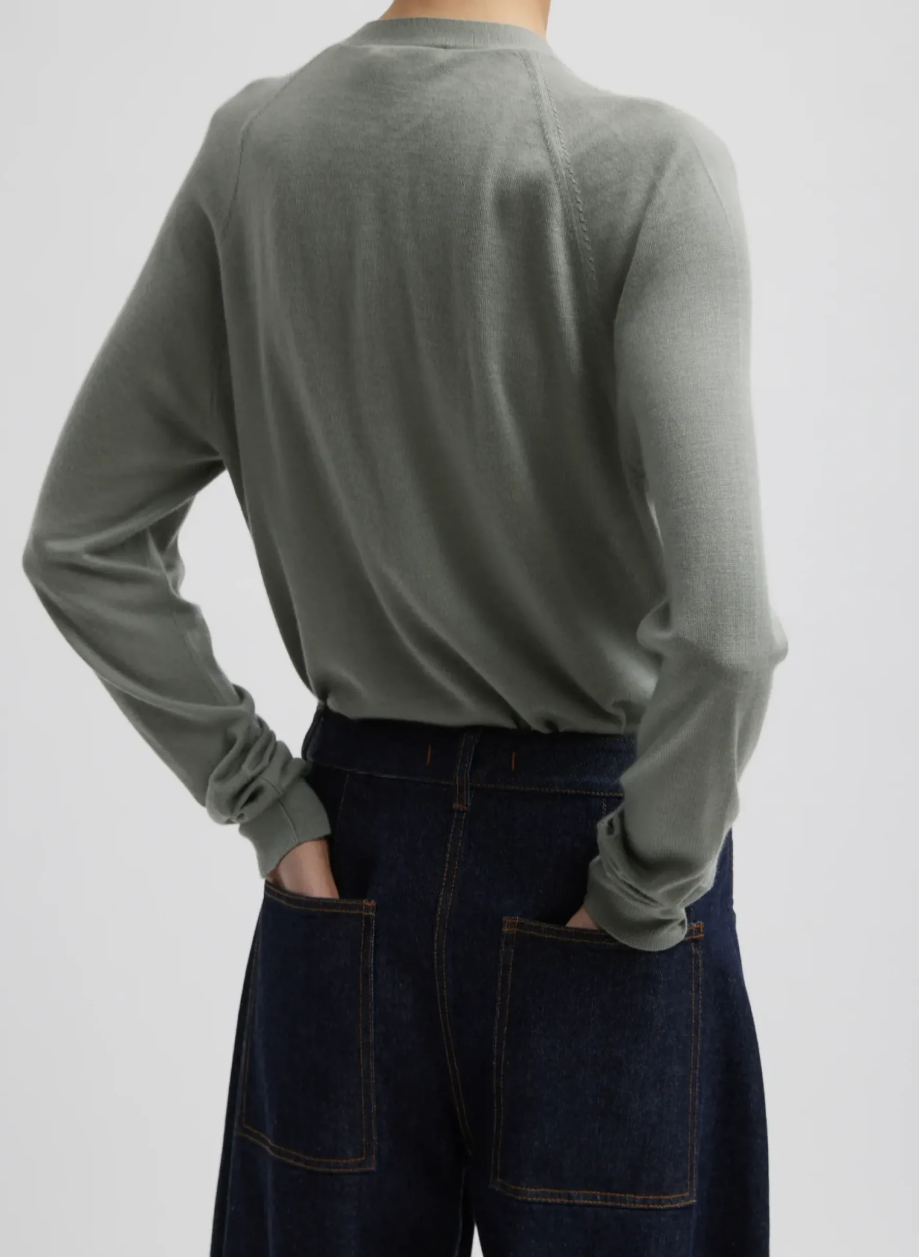Cashmere Silk Blend Slim Cardigan-Tibi Outlet