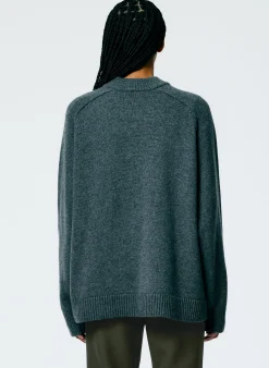 Cashmere Sweater Crewneck Oversized Pullover-Tibi Hot