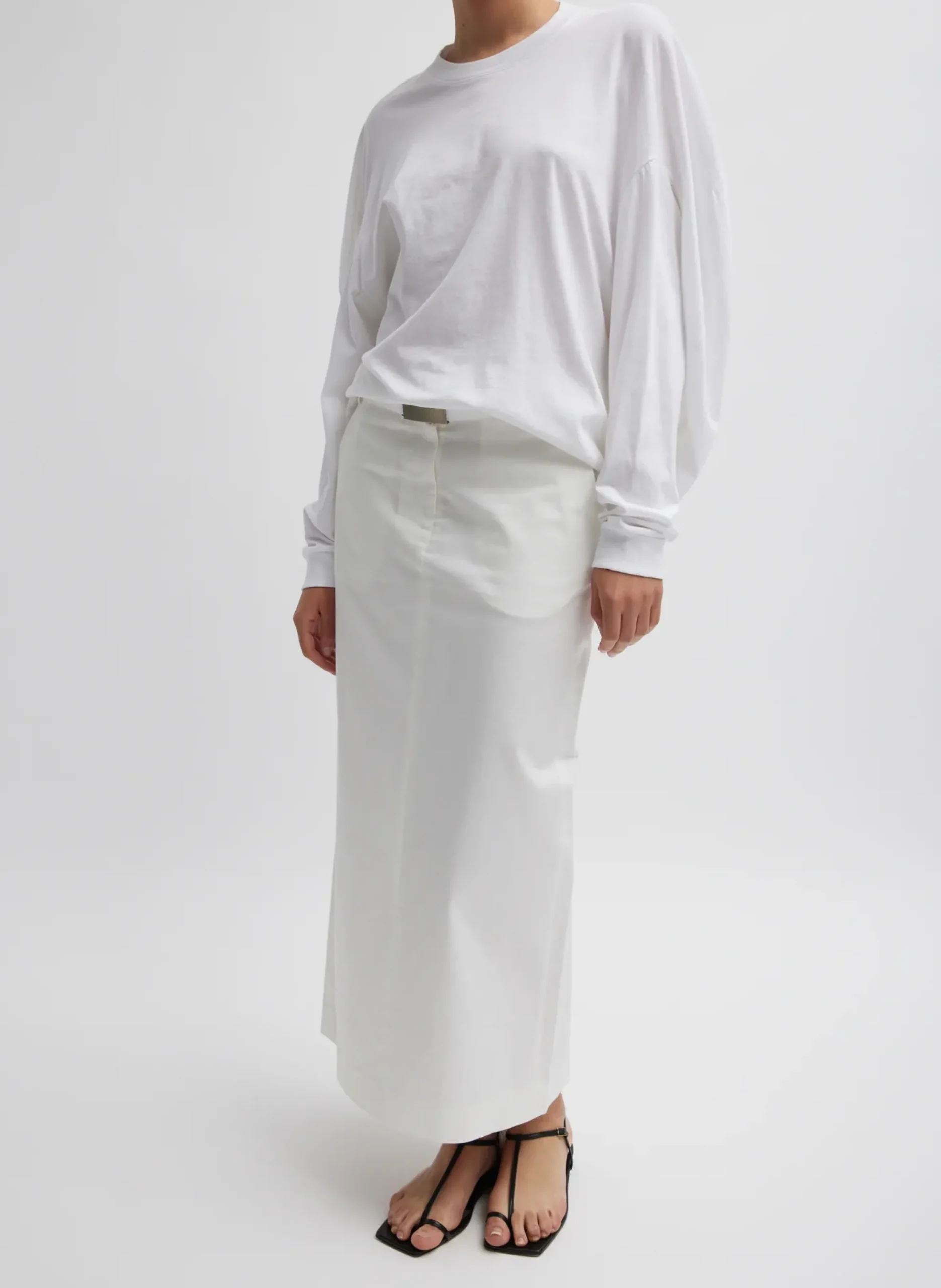 Chino Maxi Skirt-Tibi New