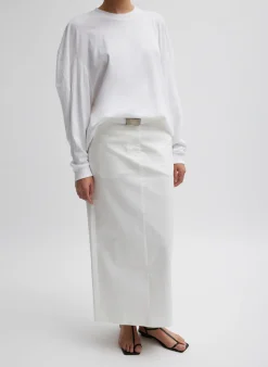 Chino Maxi Skirt-Tibi New