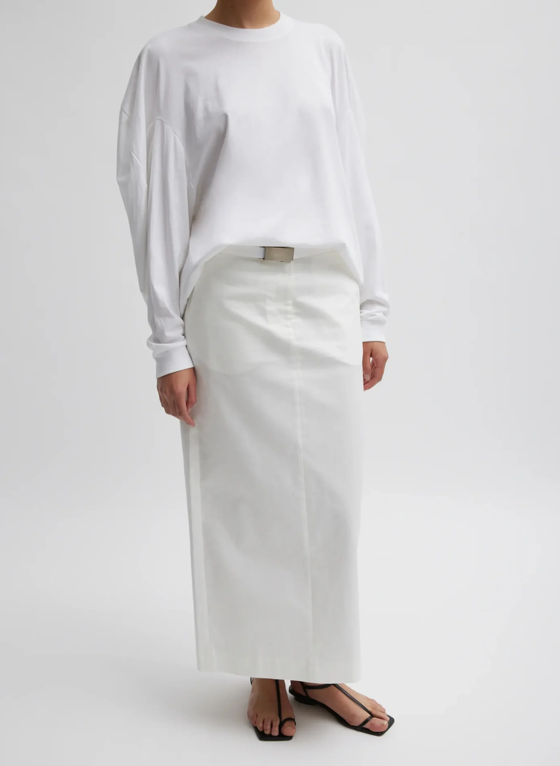 Chino Maxi Skirt-Tibi New