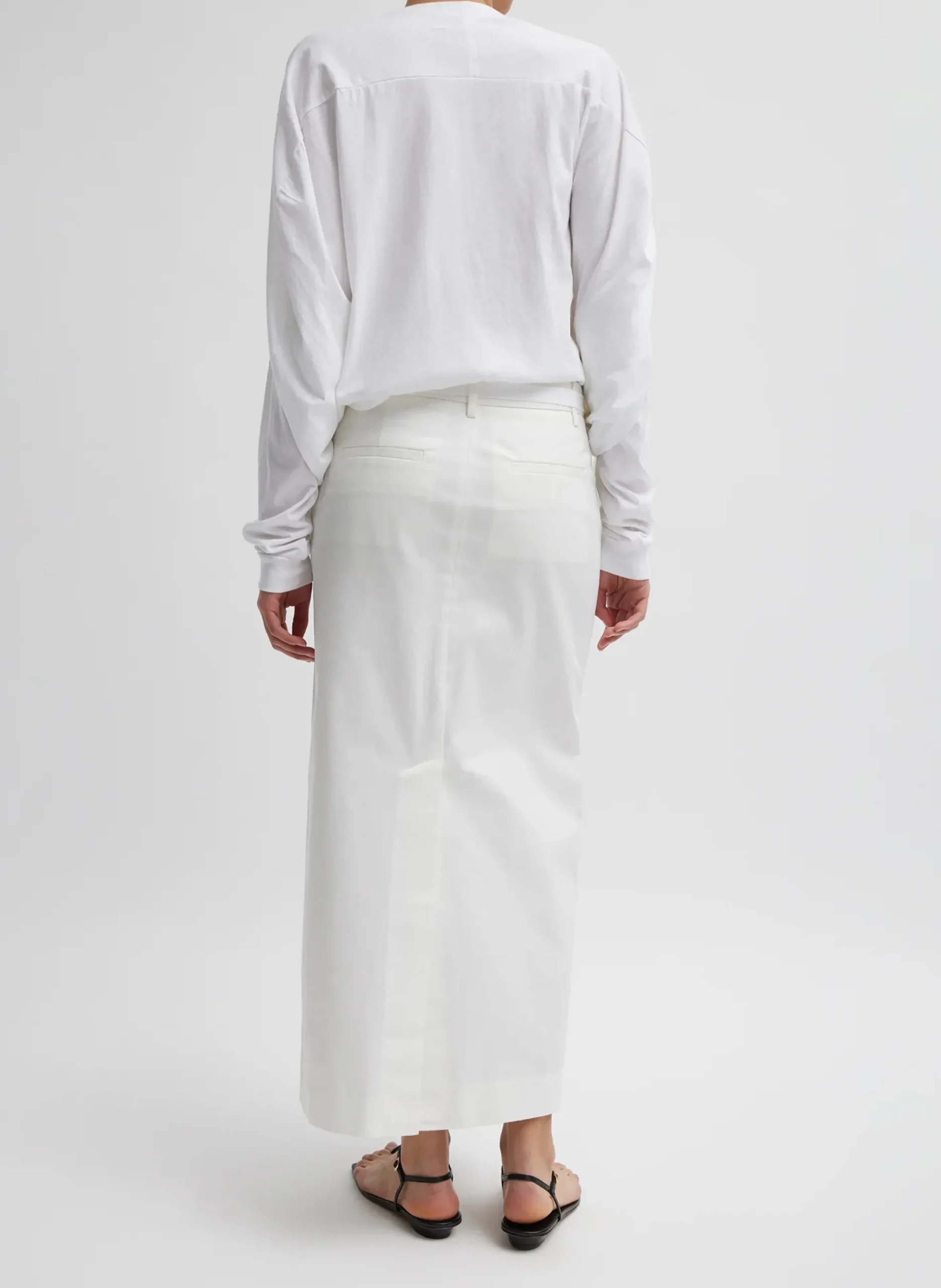 Chino Maxi Skirt-Tibi New