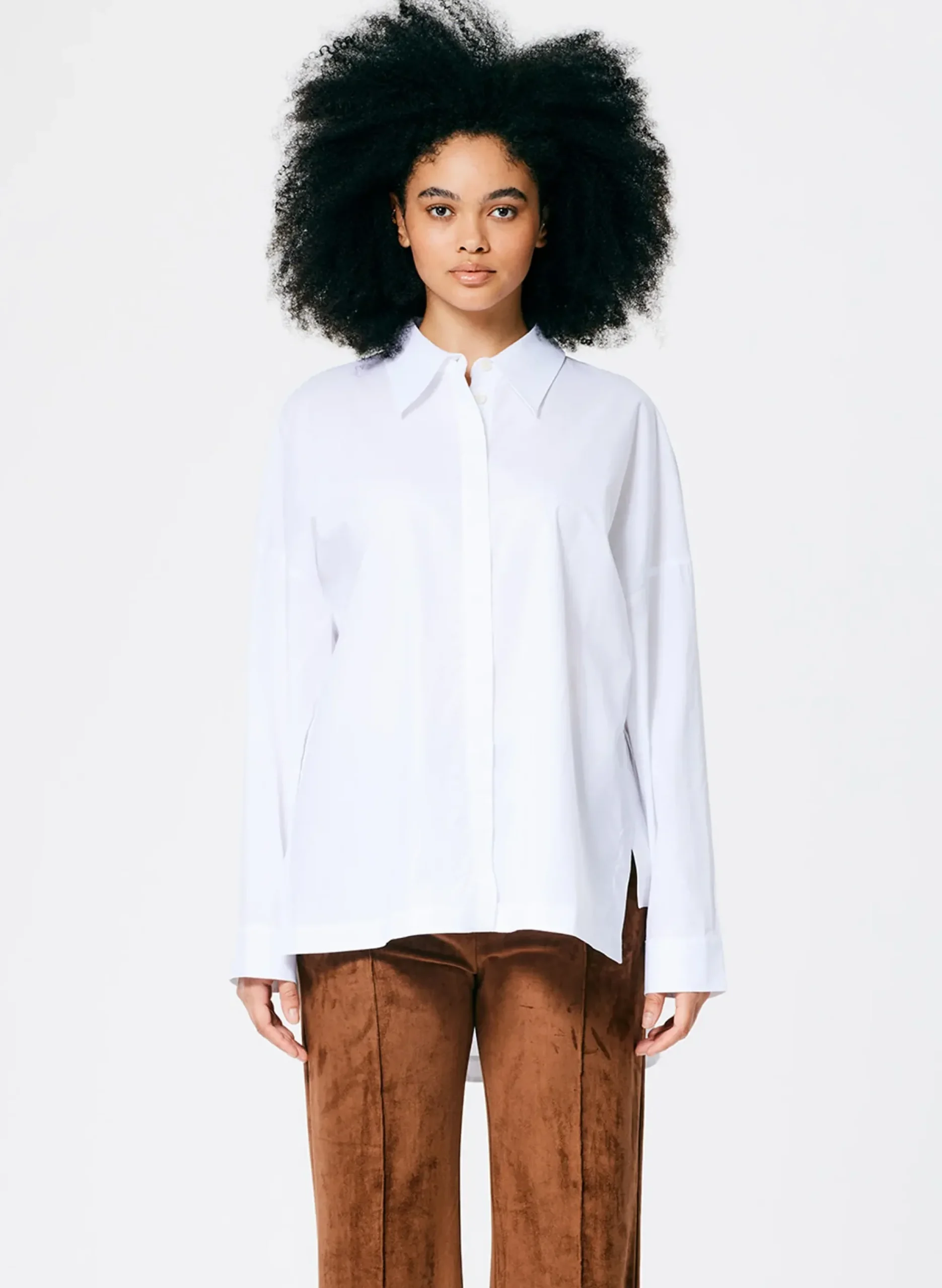 Classic Shirting Oversized Gabe Shirt-Tibi Fashion