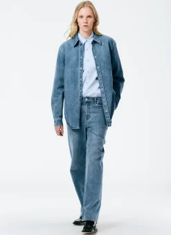 Classic Wash Denim Easy Shirt-Tibi Best