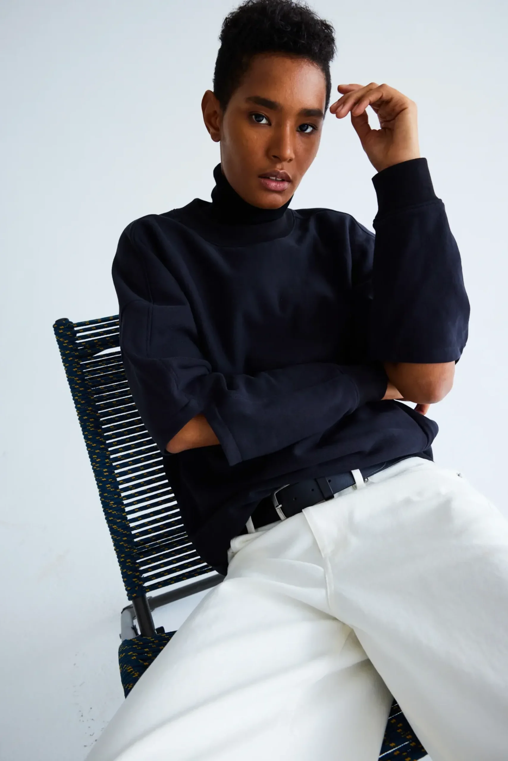 Cocoon Crewneck Sweatshirt-Tibi New