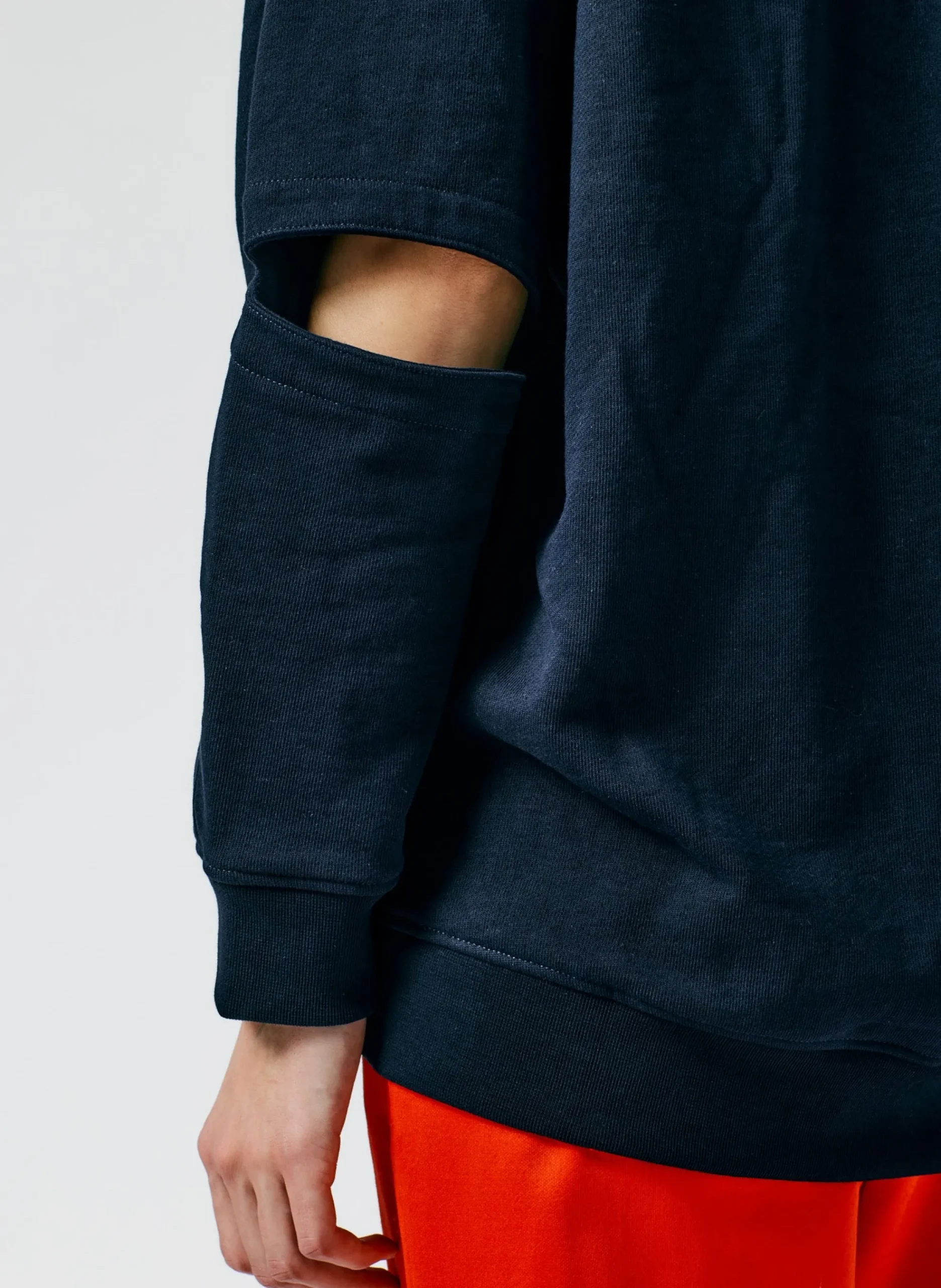 Cocoon Crewneck Sweatshirt-Tibi New