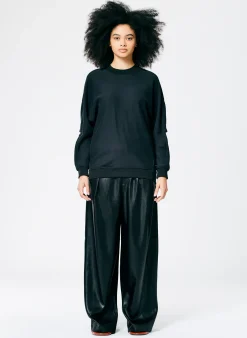 Cocoon Crewneck Sweatshirt-Tibi Fashion