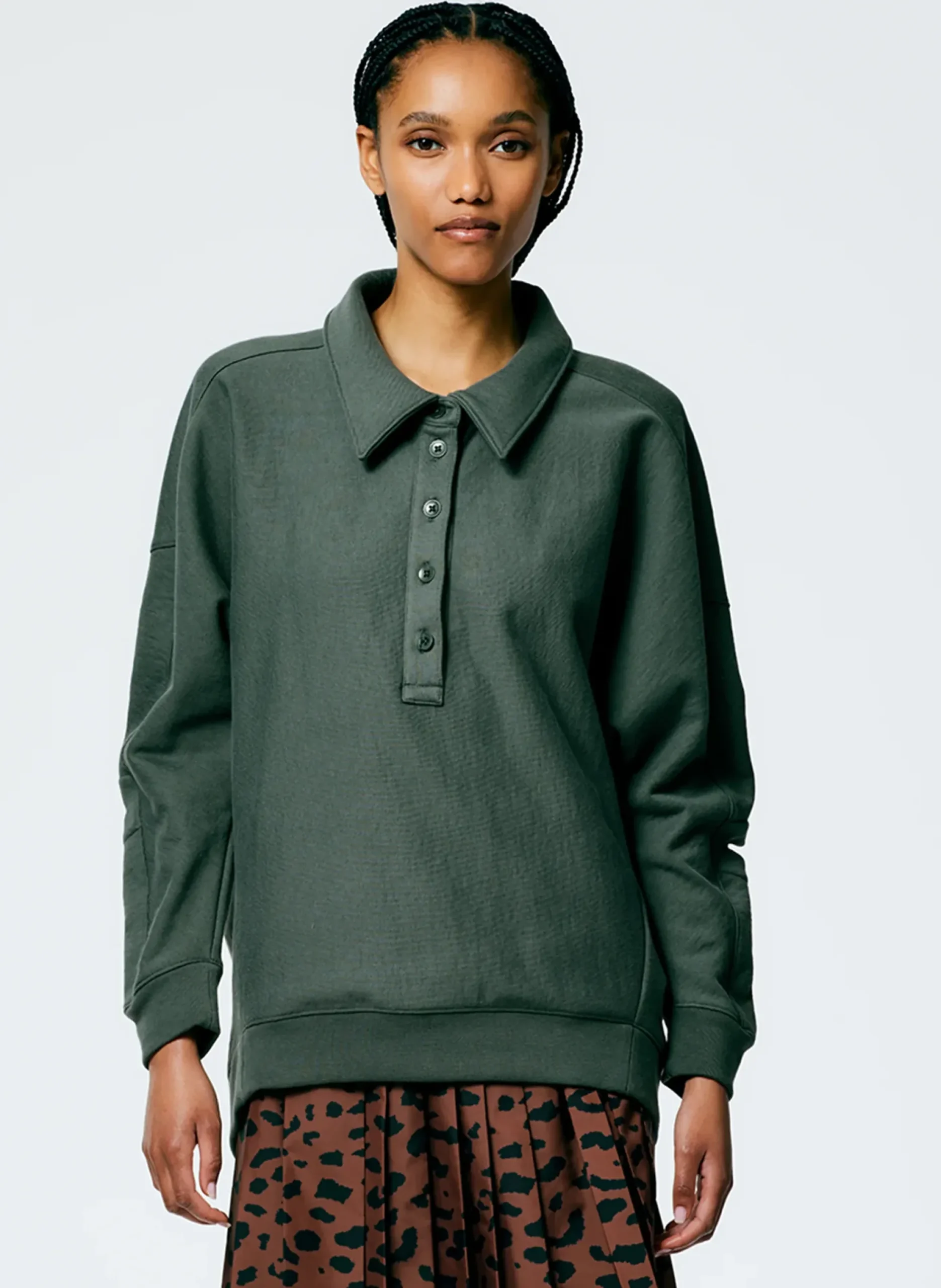 Cocoon Crewneck Sweatshirt-Tibi Outlet