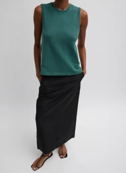 Cotton Criss Cross Sleeveless Sweater-Tibi Clearance