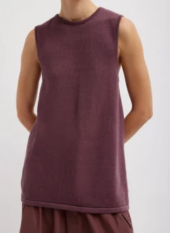 Cotton Criss Cross Sleeveless Sweater-Tibi Hot