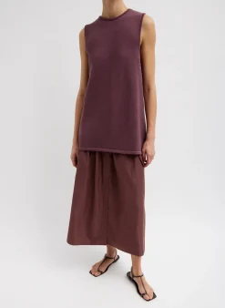Cotton Criss Cross Sleeveless Sweater-Tibi Hot