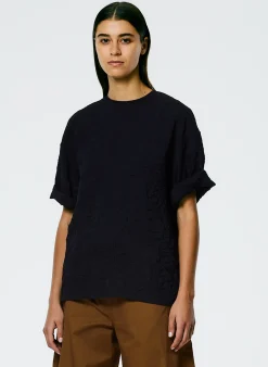 Crinkle Shirting Easy T-Shirt-Tibi Discount