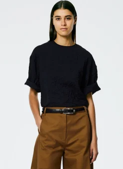 Crinkle Shirting Easy T-Shirt-Tibi Discount