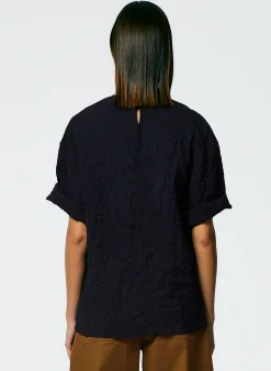Crinkle Shirting Easy T-Shirt-Tibi Discount