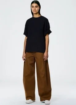 Crinkle Shirting Easy T-Shirt-Tibi Discount