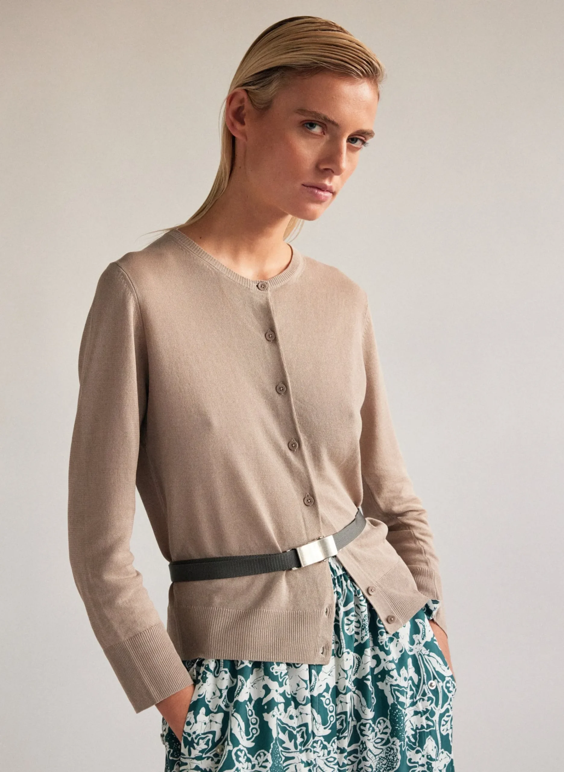 Crispy Sweater Shrunken Cardigan-Tibi Hot