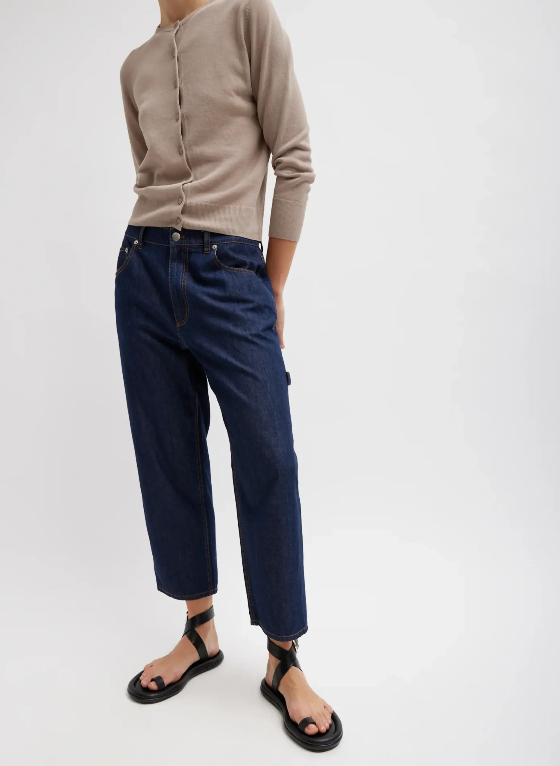 Crispy Sweater Shrunken Cardigan-Tibi Hot