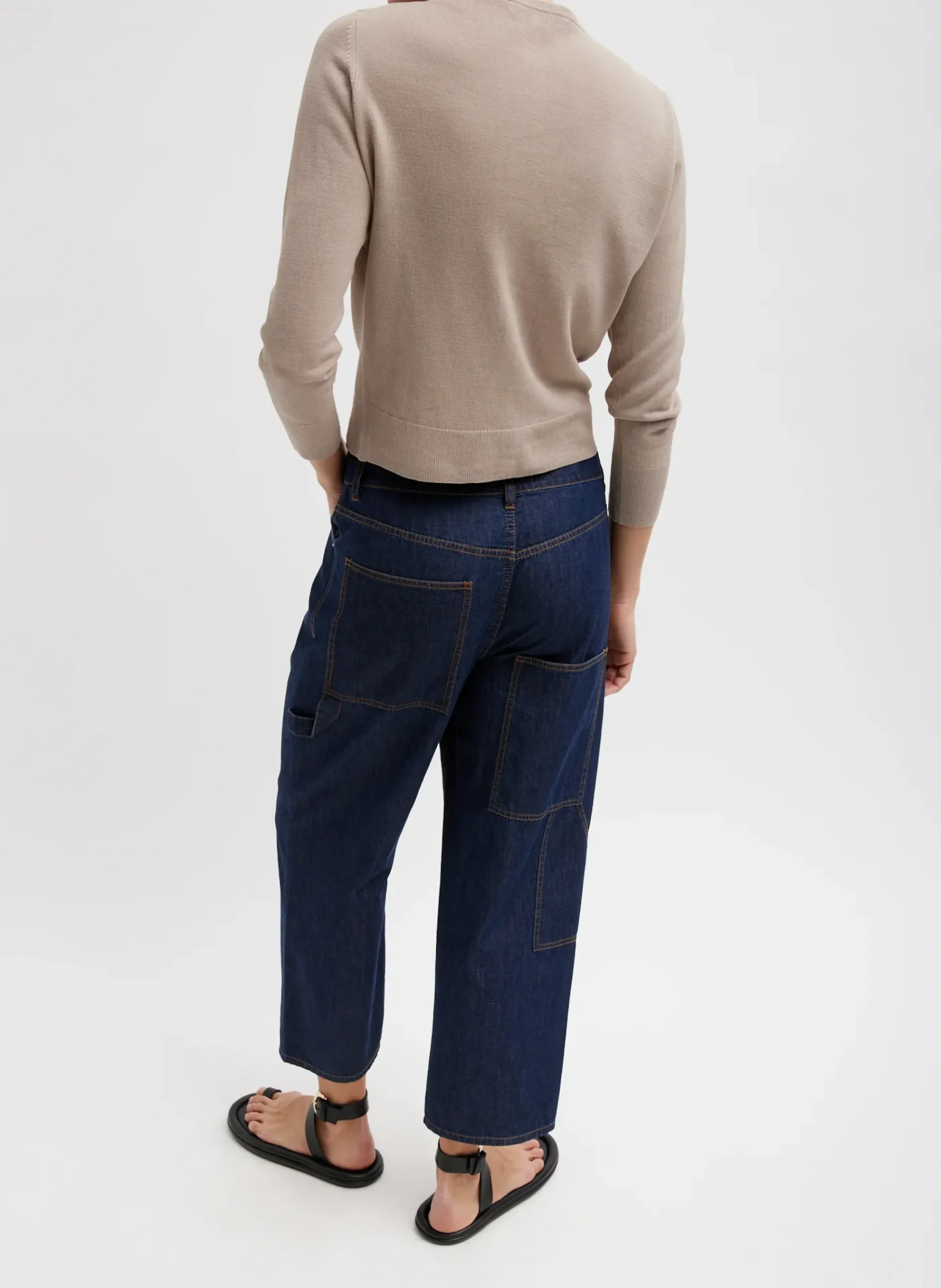 Crispy Sweater Shrunken Cardigan-Tibi Hot