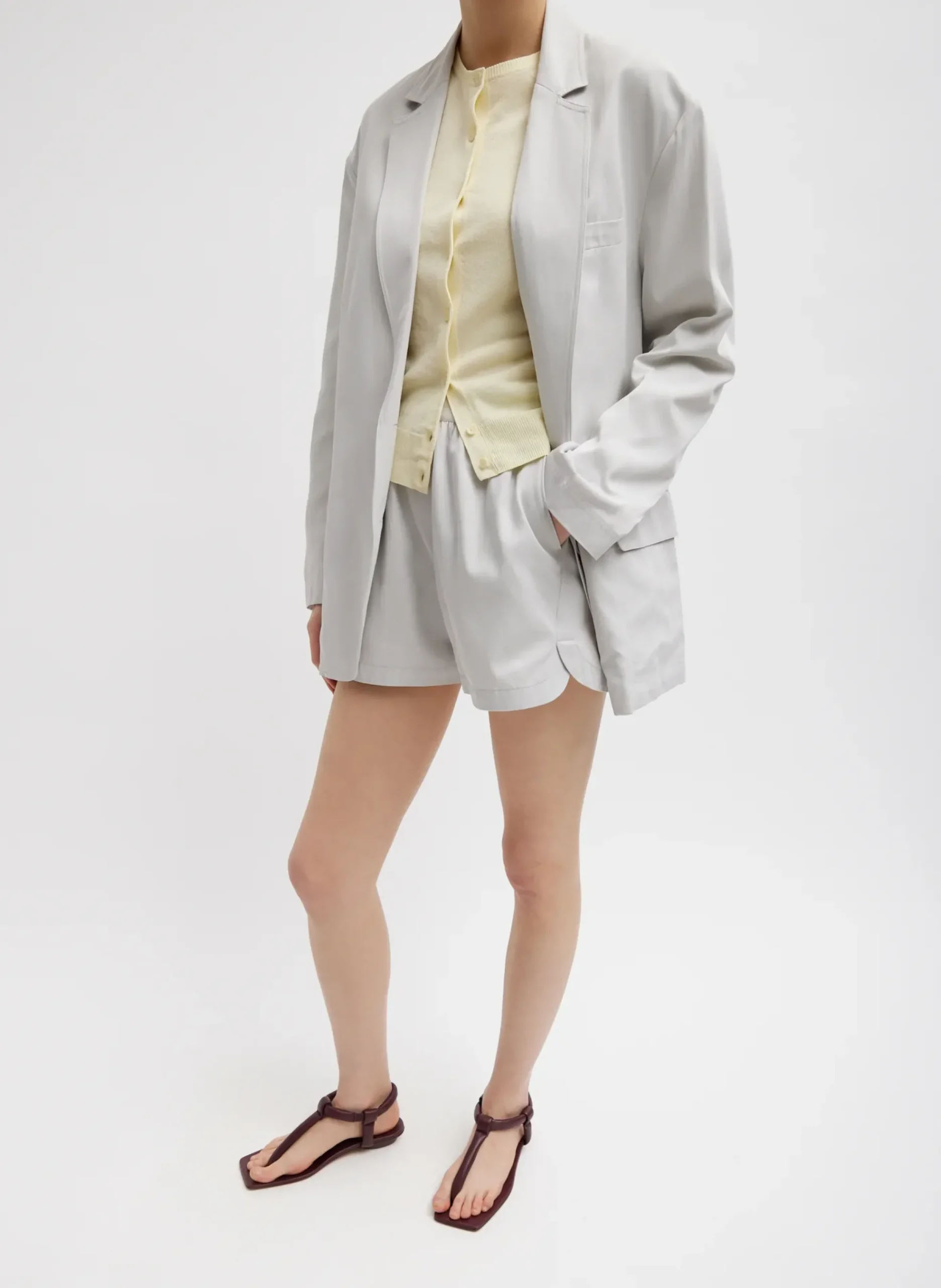 Crispy Sweater Shrunken Cardigan-Tibi Best