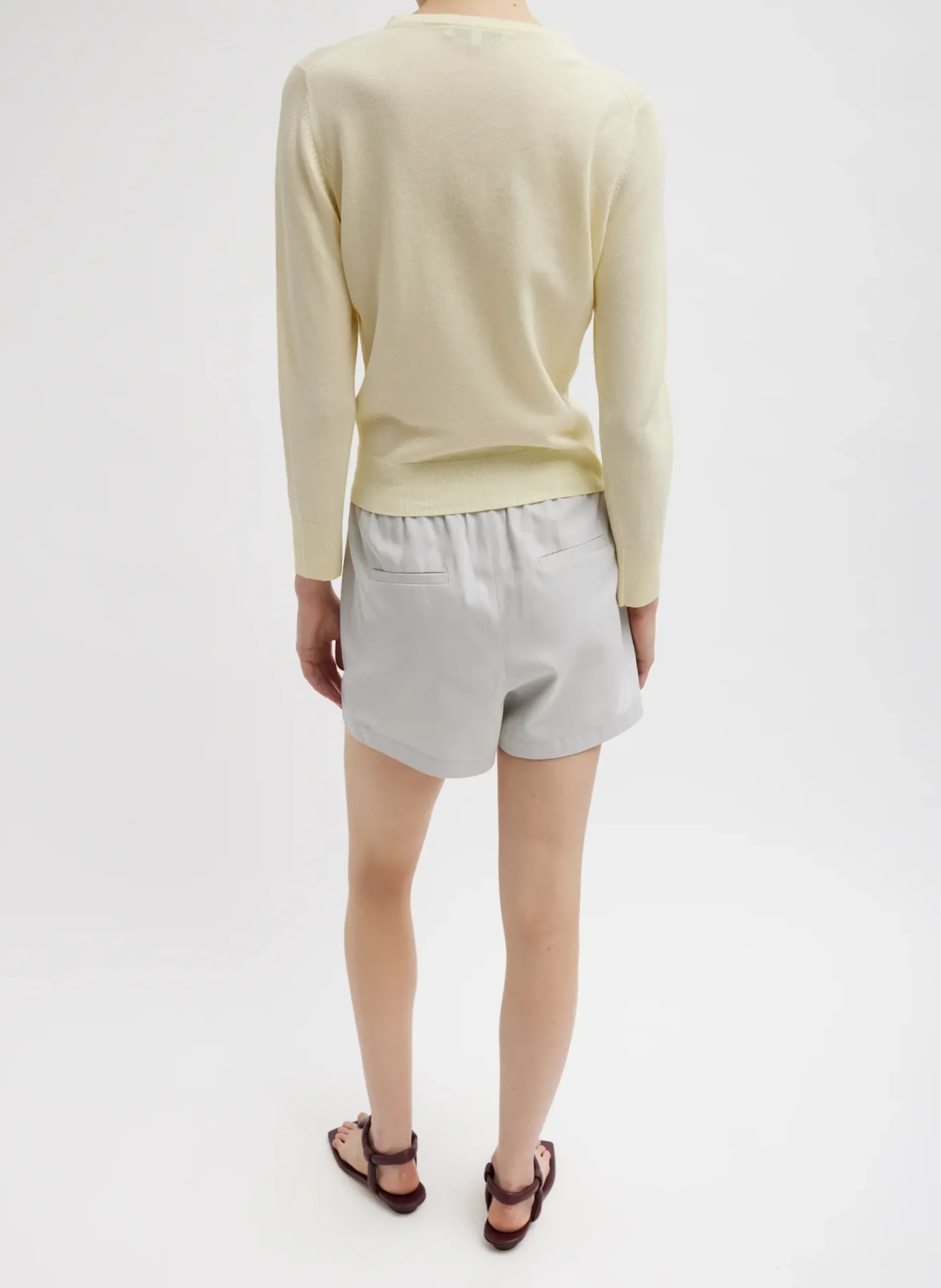 Crispy Sweater Shrunken Cardigan-Tibi Best