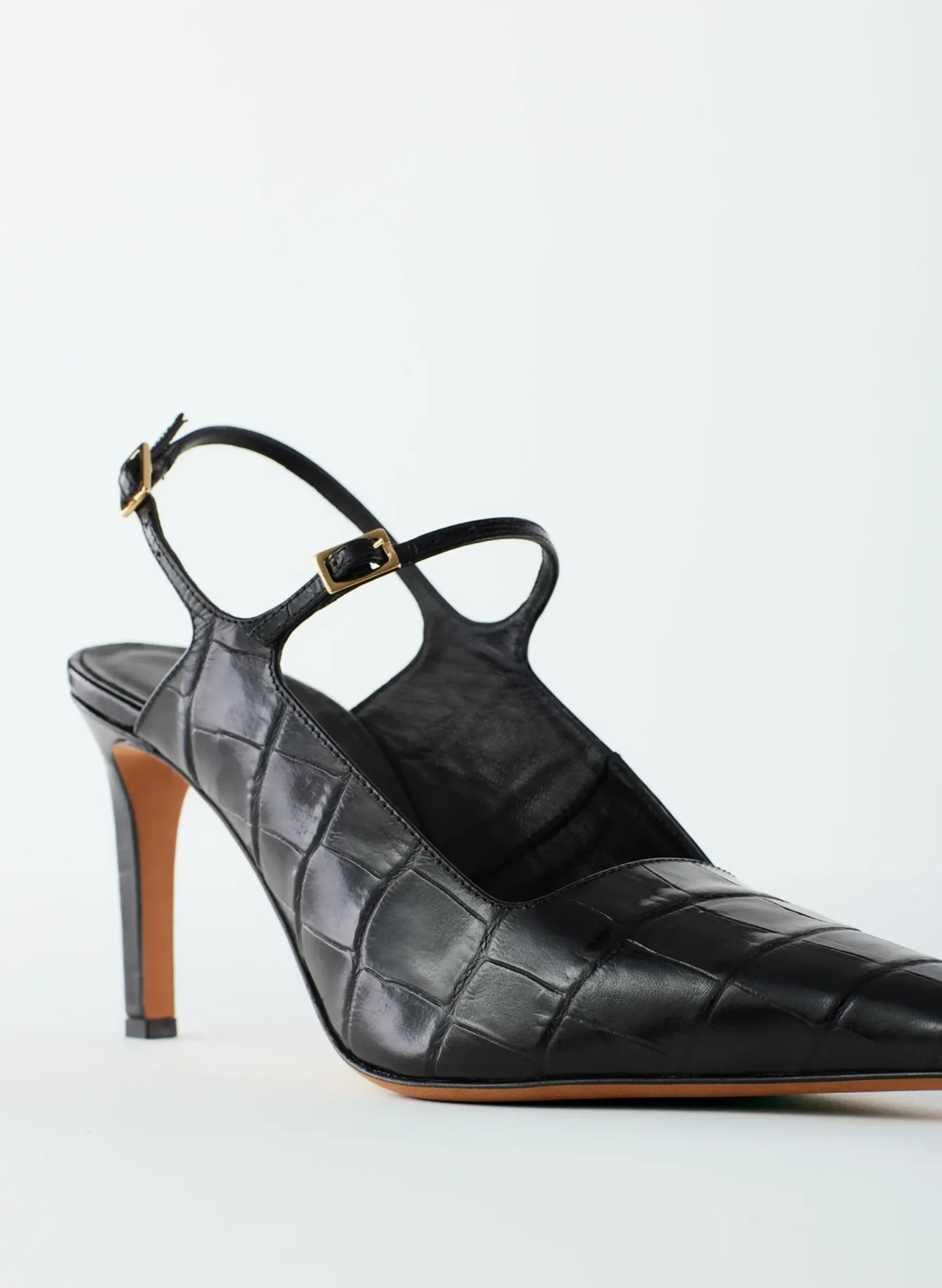 Croc Print Bob Slingback-Tibi Outlet