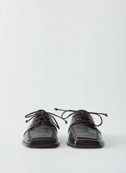 Croc Print Brody Square Toe Loafer-Tibi Clearance