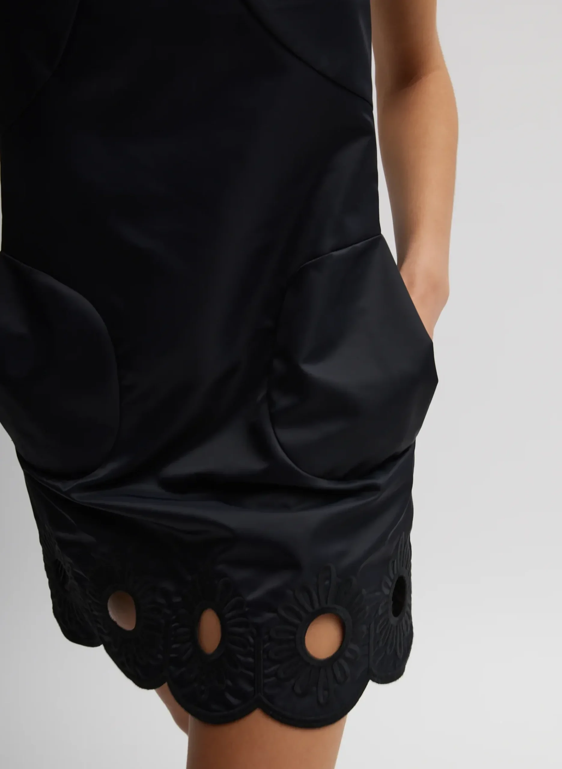 Daisy Embroidery Short Dress-Tibi Online