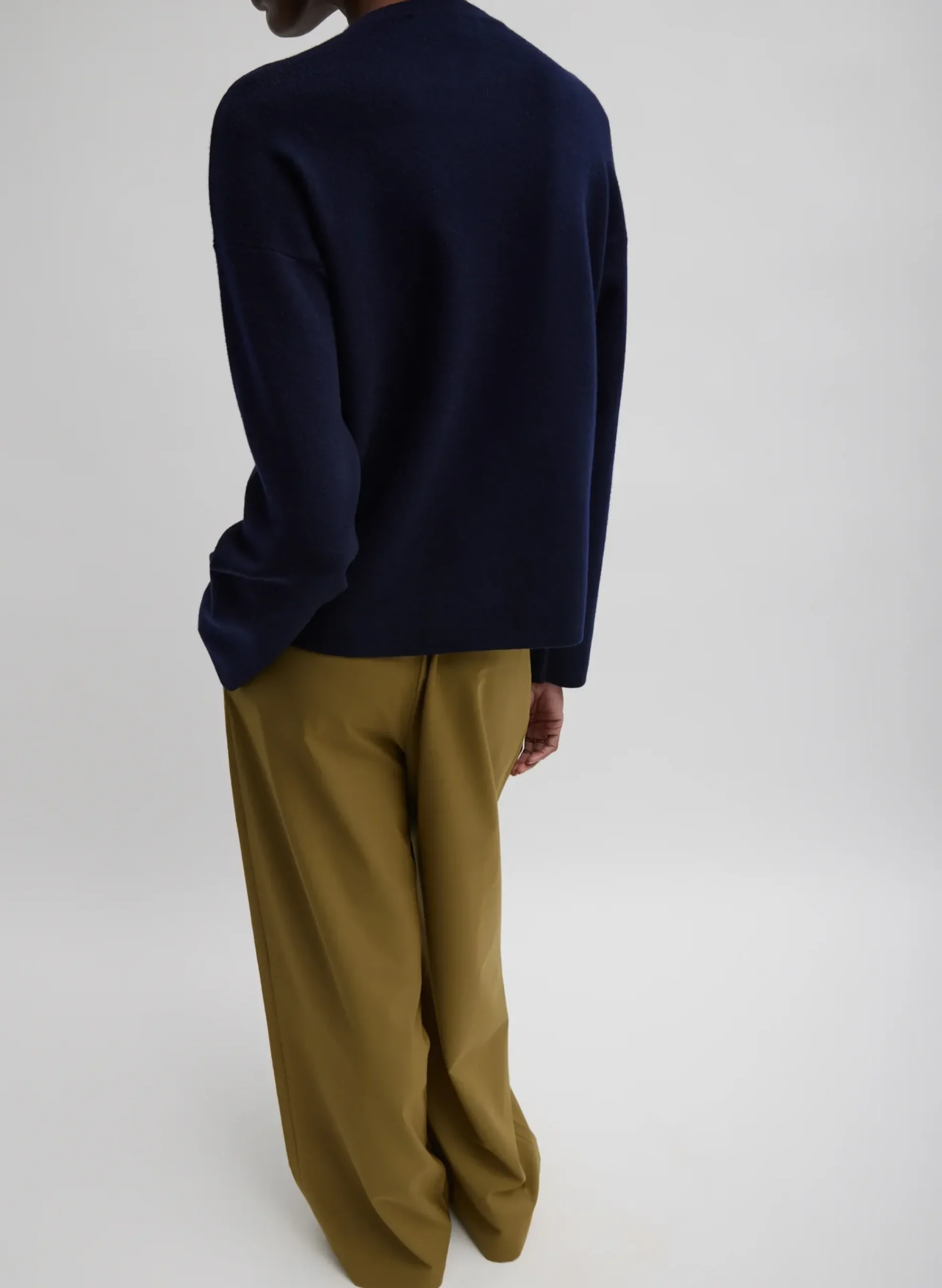 Double Faced Cashmere Oversized Easy Sweater-Tibi Clearance