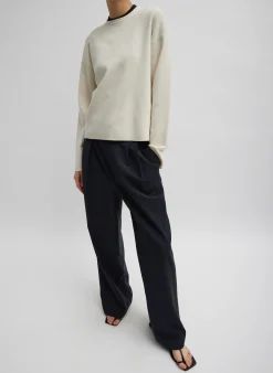 Double Faced Cashmere Oversized Easy Sweater-Tibi Fashion
