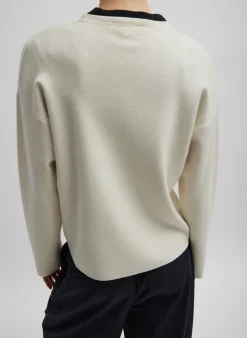 Double Faced Cashmere Oversized Easy Sweater-Tibi Fashion