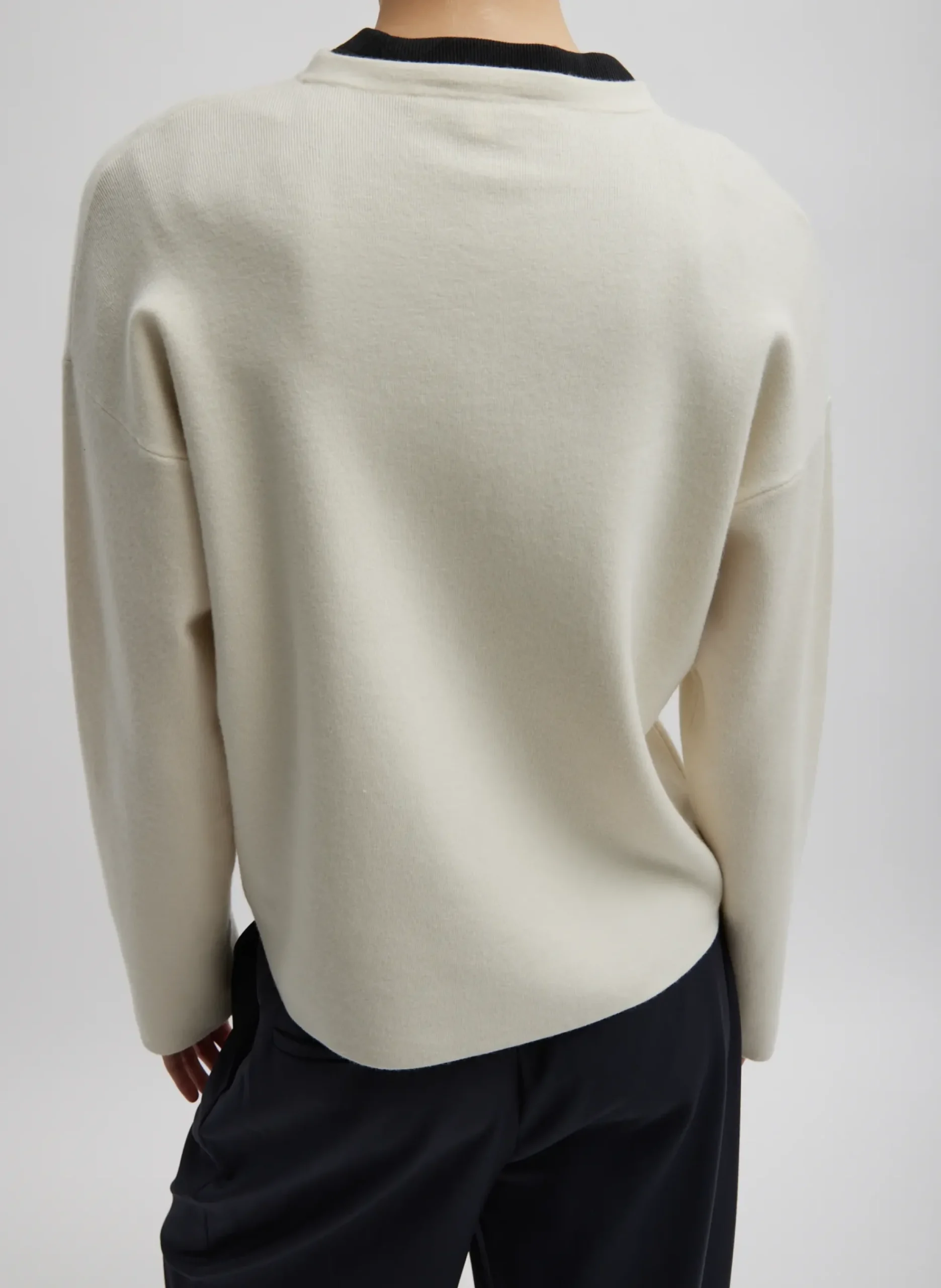 Double Faced Cashmere Oversized Easy Sweater-Tibi Fashion
