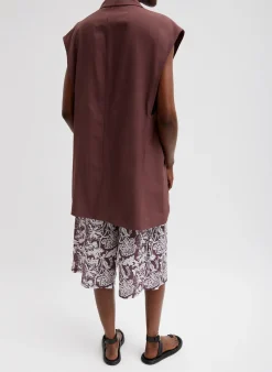 Drapey Suiting Oversized Double Breasted Vest-Tibi Best