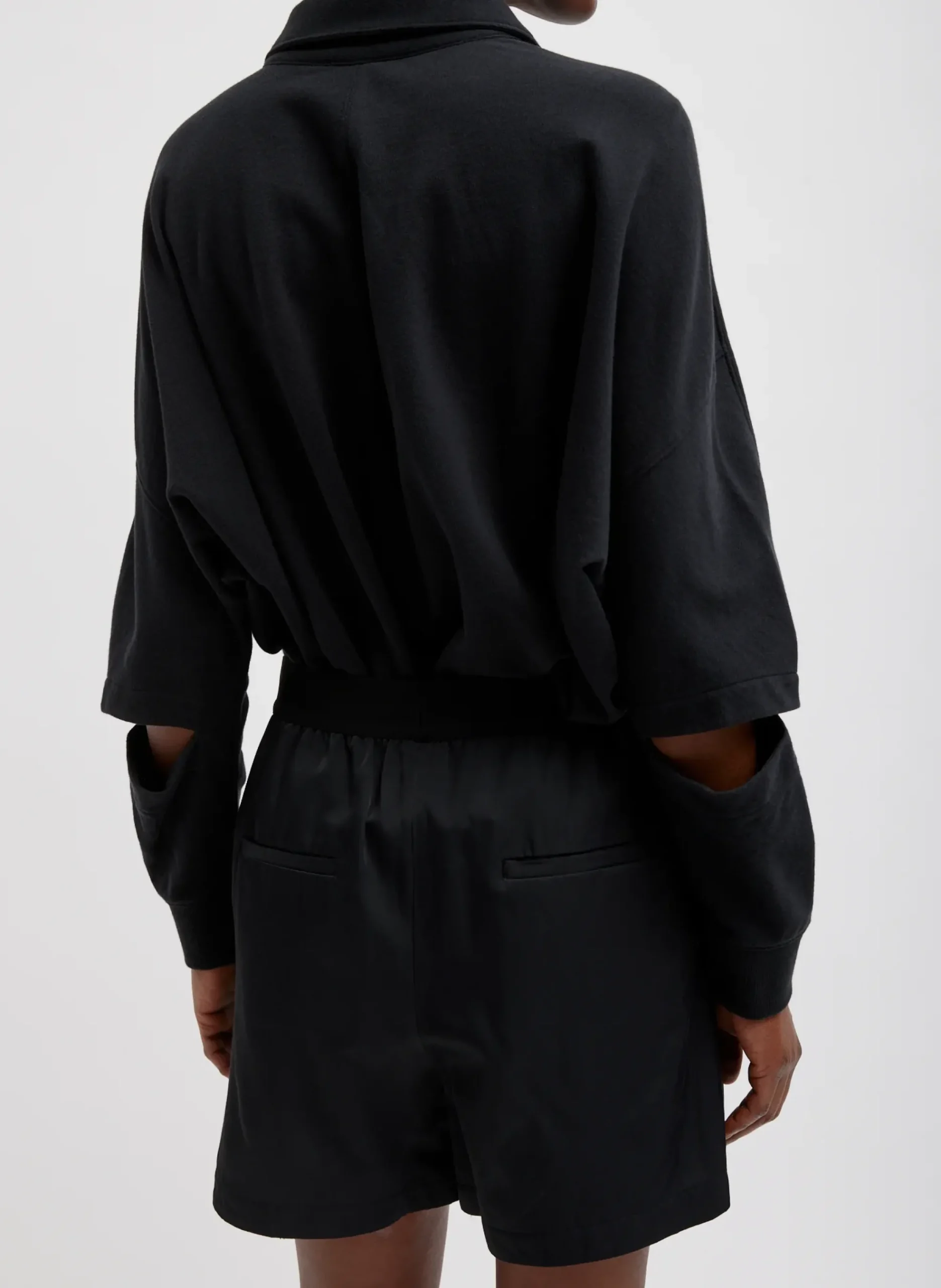Drapey Suiting Pull On Short-Tibi Best