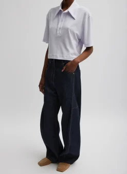 Dry Loop Terry Easy Polo Shirt-Tibi Online