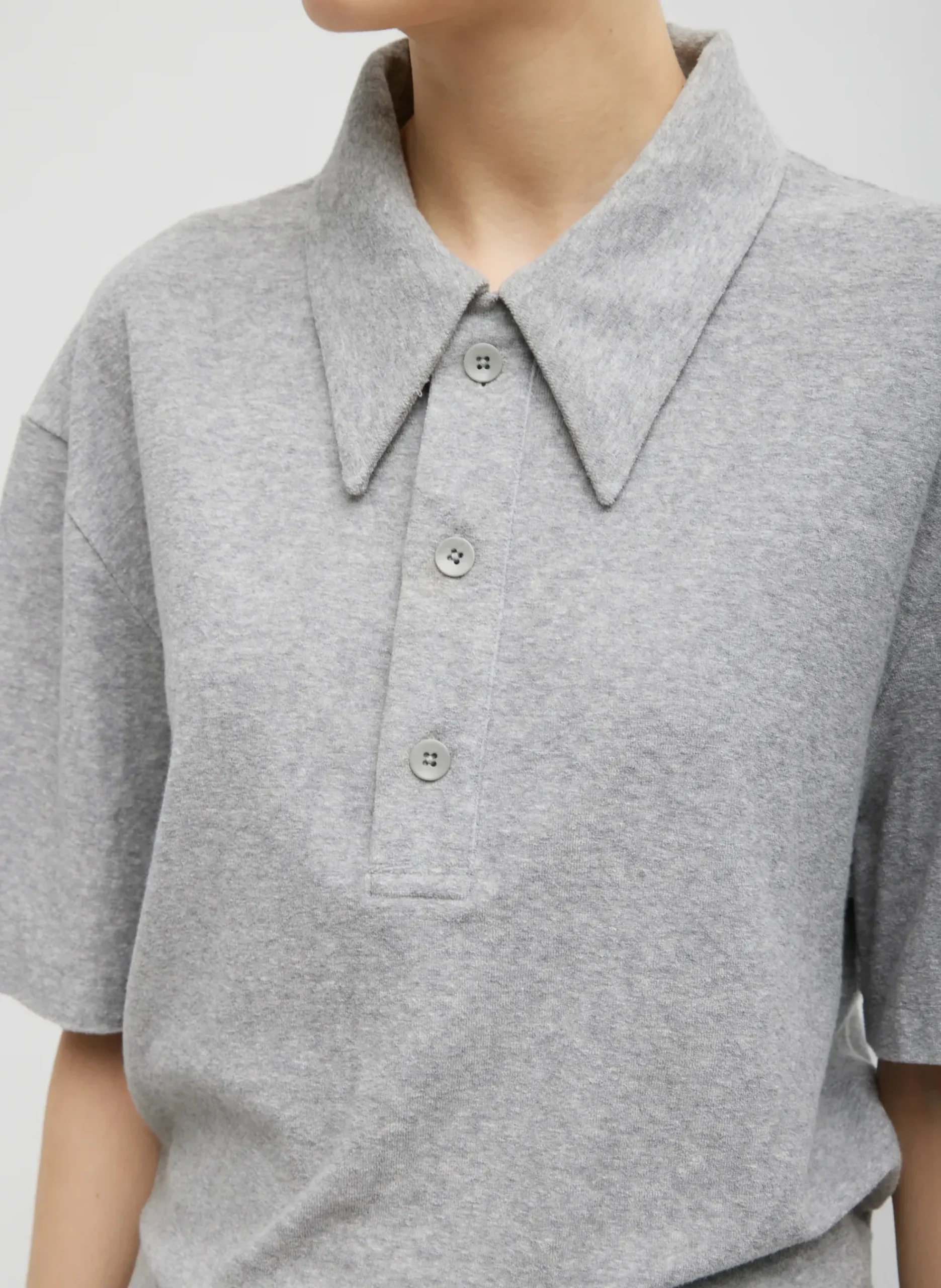 Dry Loop Terry Easy Polo Shirt-Tibi Hot