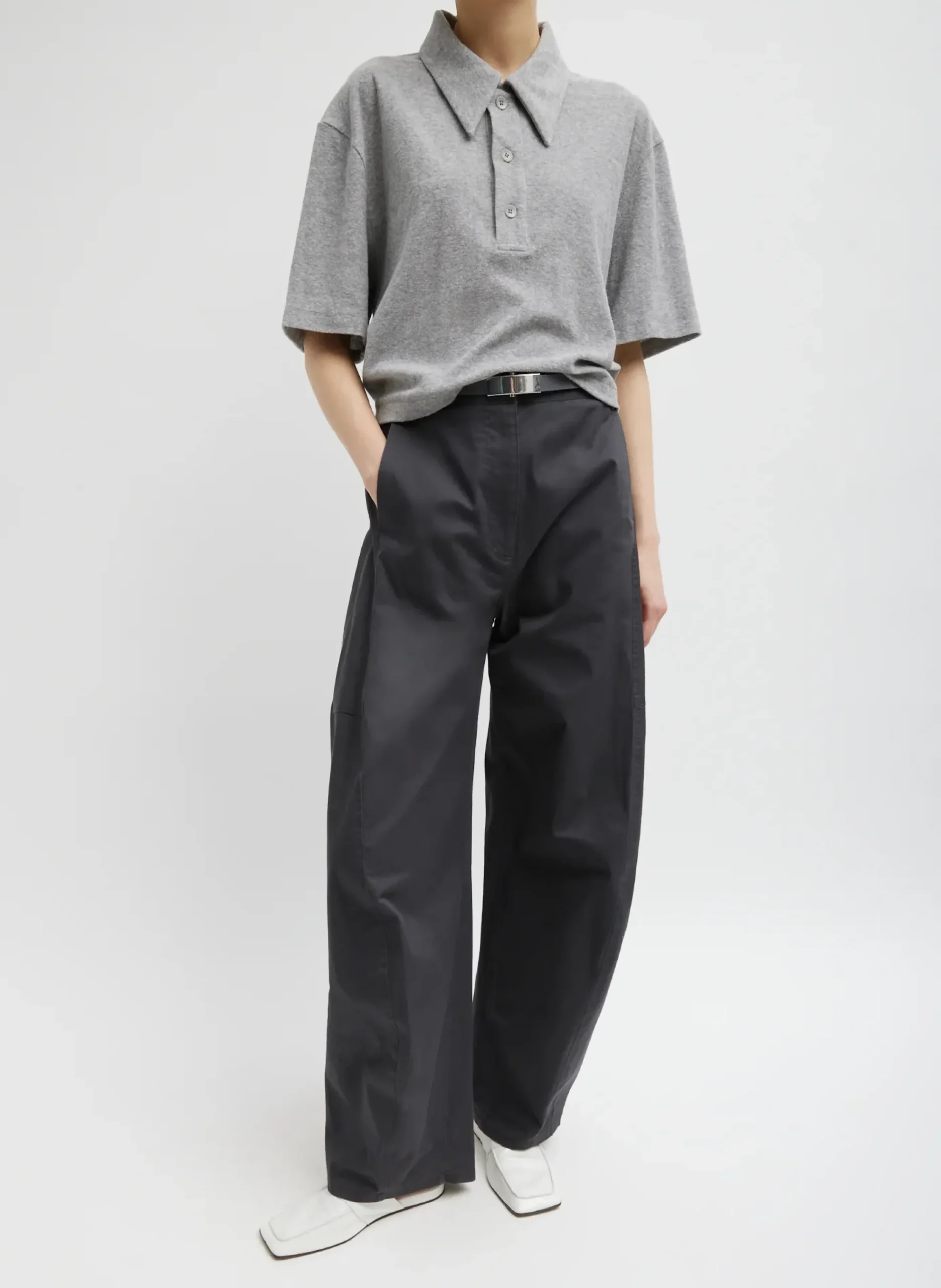 Dry Loop Terry Easy Polo Shirt-Tibi Hot