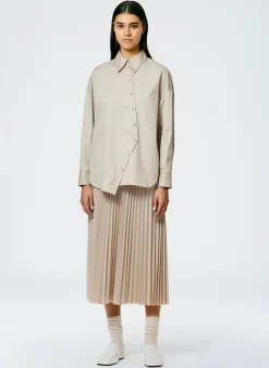 Eco Poplin Asymmetrical Shirt-Tibi Best