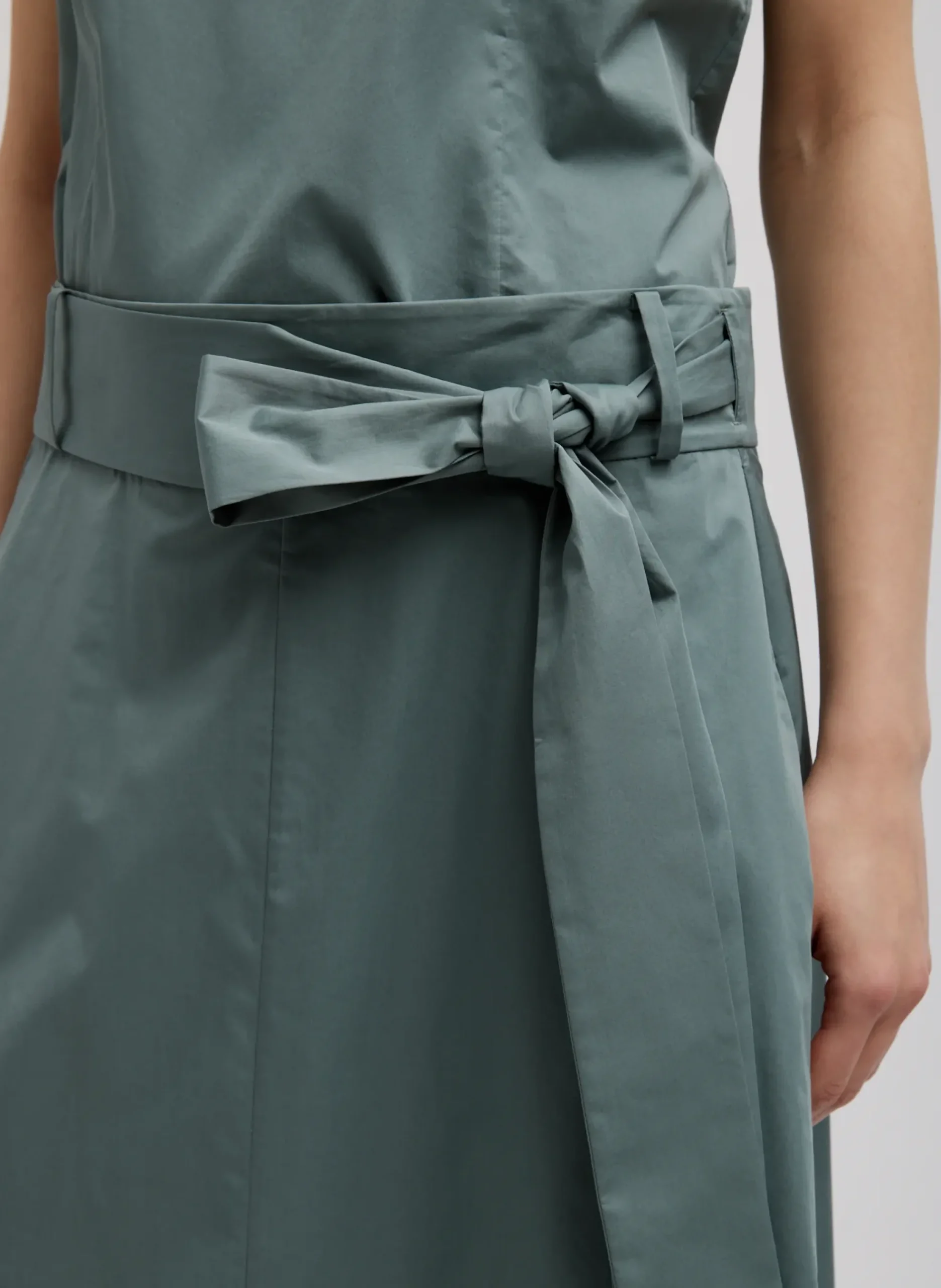 Eco Poplin Back Wrap Skirt-Tibi Clearance