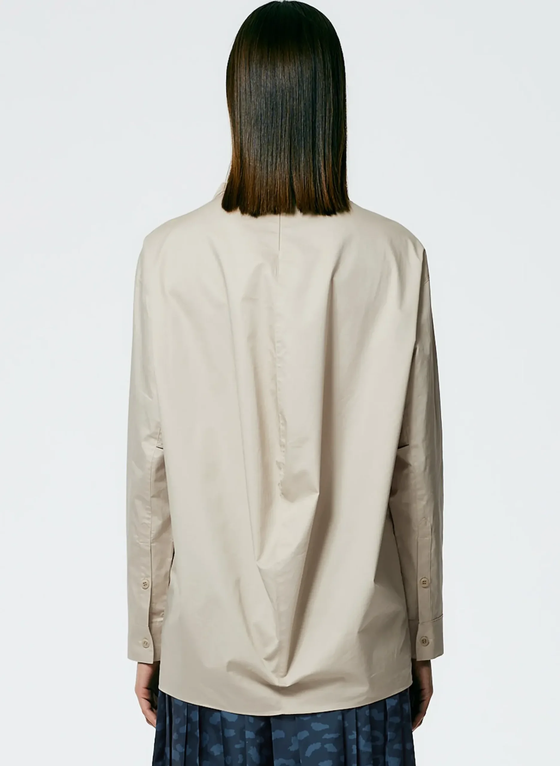 Eco Poplin Funnelneck Top-Tibi Online
