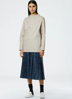 Eco Poplin Funnelneck Top-Tibi Online