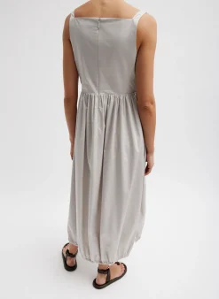 Eco Poplin Square Neck Sculpted Dress-Tibi New
